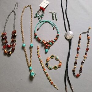 9- VTG Southwestern Mixed Lot Bolero Boho Bracelets Necklaces Jewelry